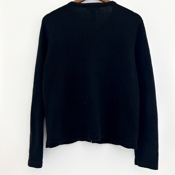 Vintage Bechamel Petites Sequenced Christmas Zippered Sweater Black Size PM - Picture 4 of 11